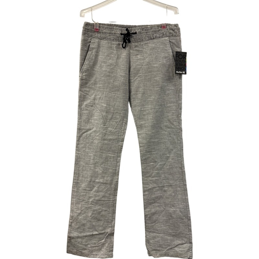 Hurley Bondi Beach Pant Size S Heathered Gray with Elastic Waist Drawstring